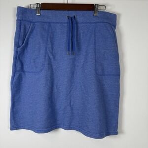L. L. Bean Women's Cloth‎ Skirt Drawstring Blue Size Large Beach Casual
